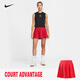 Nike Nike Tennis Rock Frauen Sport kurzer Rock Rock Zheng Qinwens gleiche plissierte Rockband Leggings Neuer Rock FZ6513-687 NEUE RED XL