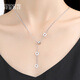 Misu pt950 platinum small waist necklace women's classic transfer bead pendant platinum fashion clavicle chain birthday weight 6.7-6.9g length about 44+2cm