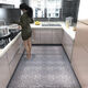 Xuxian door mat door mat entry door carpet foot mat kitchen non-slip and oil-proof household long strip absorbent mat stain-resistant brown stripes 50*120 2 pieces cm L-shaped kitchen