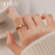 Henglijia XIGN tourmaline ring for women 925 sterling silver ring ring light luxury niche design closed ring high-end index finger ring 925 silver tourmaline ring