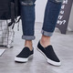 Chaussures en toile reli pour les chaussures décontractées polyvalentes basses pour hommes pour un pied de chaussures de chaussures paresseuses wxy-903 noir 40