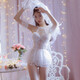 Wedding Dress Loving Platinum focuses on high quality, the bride is hot on the bed, white wedding dress (+garter stockings)+secretary(+