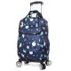 Tang Xiaosheng's new trolley bag, lightweight four-wheeled shoulder trolley backpack, can be carried, pushed and pulled, detachable large-capacity travel bag 17-inch colorful leaves (with thickened four-wheel aircraft wheels