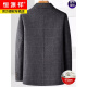 Hengyuanxiang brand high-end business jacket men's spring, autumn and winter new casual wool tops for middle-aged and elderly woolen dad jackets dark gray 170/M