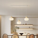 Mingjiang Style 2025 new restaurant lamp full spectrum eye protection restaurant chandeliers modern simple pumpkin lantern Guangdong Zhongshan lamp MTJ689-5 direct disk access Mijia APP white + beige yellow
