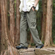 顶峰保罗（Dingfengbaoluo）户外冲锋裤子男春夏季山系休闲宽松工装直筒长裤子29018军绿L