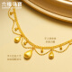 Luk Fu Jewelry Light and Shadow Gold Gold Gold Gold Gold Lace Water Drop Collar Collar Cabecillo Regalo GJGTBN0029 9.28 gramos (incluido el costo de mano de obra 1,392 yuan)