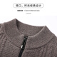 
SHANSHAN [Thickened Style] Men's Cardigan Knitted Cardigan Men's 100% Pure Wool Autumn and Winter Business Casual Jacket Black M (170/88A)