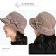 MANQIMEIYA Women's New Hat Women's Autumn and Winter Top Hat Woolen Basin Hat Middle-aged Older Hat Mom Hat Fashionable Fisherman's Hat Small Grid Woolen-Gray High Quality [55-58 Adjustable]