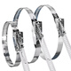 Tianzhuo Hardware 304 stainless steel live buckle cable tie clamp throat hoop pipe hoop clamp water pipe range hood gas pipe metal buckle 12.5*300*0.6mm 1 piece
