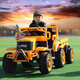Handsome red children's electric vehicle tractor can sit on extra large bucket with bucket off-road remote control toy vehicle engineering vehicle for boys and children blue 550 motor 12V7A battery remote control