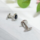 Kuiying multi-diamond starry sky stone cufflinks, French cuff buttons, sleeve studs for men and women, simple and fashionable diamond shirt buttons, trendy starry sky stone cufflinks MAX, set with 12 small diamonds