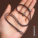 Yikai semi-finished pendant lanyard, special rope, jade pendant, beeswax necklace rope, men's and women's pendant rope, hand-woven rope, dark coffee color, about 1.8 mm thick