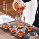 Detif Plum Blossom Glass Tea Set Teapot Kung Fu Tea Home Guest Tea Cup Simple Tea Table Office Tea Making Set Plum Blossom Male Cup/One
