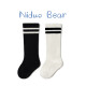 Nido Bear children's stockings, comfortable and breathable socks for all seasons, girls' mid-calf student socks, boys' sports football socks, 2 pairs