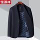 
Hengyuanxiang autumn and winter middle-aged men's business casual suits without ironing solid color formal suit single west top suit jacket black 12398 170/M recommended 120Jin [Jin equals 0.5 kg]