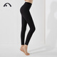 Aixiabu nude yoga pants for women, autumn and winter sports fitness pants, high waist, hip lift, tight shaping, Pilates, large size shark X24001NSMT black/brushed nude feel, nine points XL