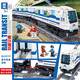 Lego building blocks compatible with steam train high-speed train Harmony remote control electric boy assembled children's toys Steam train-electric version [556 particles]