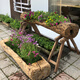 Yangfang Lijiang deadwood flower trough balcony wood flower pot succulent wood trough garden outdoor B&B courtyard wooden trough rectangular single flower trough (260-280 cm long) wooden large