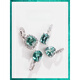 Green Sapphire Pendant 18k Gold Free Buckle Natural Paraiba Mint Olive Green Topaz Tourmaline Women 1 Mint Green Tourmaline