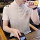 
Classic Car (LAOYECHE) 2025 summer embroidered stand-collar T-shirt for men short-sleeved retro Chinese style men's half-sleeved trendy ice silk trendy model 9193 green M