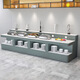 TMJD MISS hotel breakfast dining table Restaurant unit canteen buffet table wall-style dining table wine Custom made white 8 sockets Product price 9730