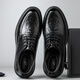 Cartelo Britisch-handgekämpfte Lederschuhe für Männer Geschäfte weiche Cowhide Herrenschuhe Formale Schuhe Herrenlederschuhe 9758 Schwarz 39