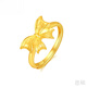 Enshuo gold ring bow pure gold 999 fugitive princess tail ring ring 520 gift Valentine's Day gift for girlfriend, about 5g