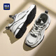 Hailan House HLA Zapatos para Hombre Malla Aumentada Casual Deportes Zapatos para papá Resistentes al Desgaste HAAYDM2DAX096 Blanco Gris 40