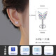 LnieerF136 medical titanium alloy ear piercing butterfly earrings, anti-allergenic, no removal for sleeping, flat-bottomed threaded cochlear ear bone nail, ab diamond butterfly earrings, titanium alloy
