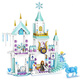 Disney 2024 Blocaux de construction Filles Assemblées Série Frozen Princess Disney Villa Castle Puzzle Toys Double-Layer-Wangwang Fashion Home [1048] Boîte-cadeau +3