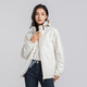 Western Camel VANCAMEL Trench Coat Jacket Women's Plus Fleece Thickened Short Jacket Windproof Warm Jacket Hooded Soft Shell Working Single-layer Shock Clothes 9930S-2 Ginkgo White-Women [Camo] XL