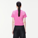 Camiseta de verano de Jnby/Jiangnan Buddy para mujer delantero delantero de la mujer Fun Fun Fun estampado Simple Slim Fit Micro-Stretch 5o4112770 690/polvo mixto L l