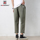 Aemape Summer Thin Casual Starns для мужчин модный бренд свободные прямые брюки для мужчин 2025 летние прохладные спортивные брюки для мужчин J9904 Khaki Grey m