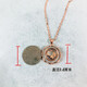 Hengchengxiang HOECENXAR sense rose gold whirlwind 18 gold color rotating zodiac pendant, temperament women's fashion and versatile necklace, whirlwind rose gold zodiac monkey chain
