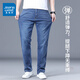 Jeanswest jeans men's autumn and winter new straight loose elastic comfortable high-end men's pants for young and middle-aged casual long pants men 602 blue 33 yards (2 feet 6)