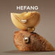 HEFANG He Fang Jewelry Sweetheart Bean Clavicle Chain Love Necklace Light Luxurious and High-end Birthday Gift for Girlfriend Cocoa Brown/Tiger Eye Stone