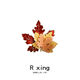 Miaolingge cute Japanese style brooch into autumn maple leaf brooch for male and female couples personalized ins trendy metal badge bag decoration maple leaf