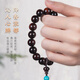 
Dalong Dalong Sea Yellow Purple Oil Pear 1.2 Hainan Huanghuali Bracelet High Oil Secret Old Material Wooden Women's Plate Playing Buddhist Bead Bracelet HY12047