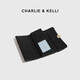 CHARLIE&KELLI brand CK light luxury bag women's bag 2025 new coin purse long simple multi-card slot clutch black Bakura Sufa brand gift bag