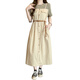 
Kexin 140Jin [Jin equals 0.5 kg] Fat mm dress looks slim and fat MM extra large size 300Jin [Jin equals 0.5 kg] Fake two-piece striped T-shirt dress for women summer C1049-bean green dress without belt M (80-110Jin [Jin equals 0.5 kg])
