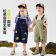 DUDU Family Children's Overalls Sommer Trendy Baby Hosen Campingstil Boy Shorts Mode Mädchen Kinderkleidung Militär grün 100