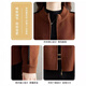 
Gemila spring and autumn coat women's short wool top loose cardigan wearing fashionable stand-up collar small fragrance jacket 12185 white L