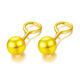 GRAYCEWODY Old Phoenix 999 gold small gold beads bean hook earrings glossy frosted planet simple versatile earrings to prevent falling off gold * glossy bean hook earrings Old Phoenix Gold Store 0.95 g 50% off for a limited time
