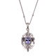 Pop S925 sterling silver natural tanzanite white crystal colored treasure necklace women's niche design light luxury pendant temperament chain necklace