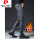 Pierre Cardin Frühlings- und Herbst -Herren -Casualhosen -Geschäft West. Hosen mit gewebten Haaren und vielseitigem Westen. Koreanischer Stil Trendy Dad Plaid Hosen Blau 1098 Styles regulär 32 zwei Füße fünf