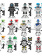 Chinese building blocks, star wars, black commando, storm soldier building blocks, human figures, bain technical soldier assembled children's toys XP371-Black commando