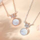 Wanlifu S925 Silver Light Luxury Style incrusté Collier de couronne zircon pour femmes coréennes polyvalentes géométriques rond à la chaîne transversale Fritillar Bijoux Dy826 Platine (chaîne transversale) 925 argent