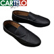 
CARTELO men's shoes 2025 new spring and autumn Korean style trendy leather shoes genuine leather lazy round-toe bean shoes casual leather shoes men D829 brown 42