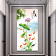 
Miaobei self-adhesive mural entrance entrance decoration painting Chinese living room entrance stickers corridor vertical background wallpaper wardrobe door 671-Golden Avenue Super large: 120cm*240cm